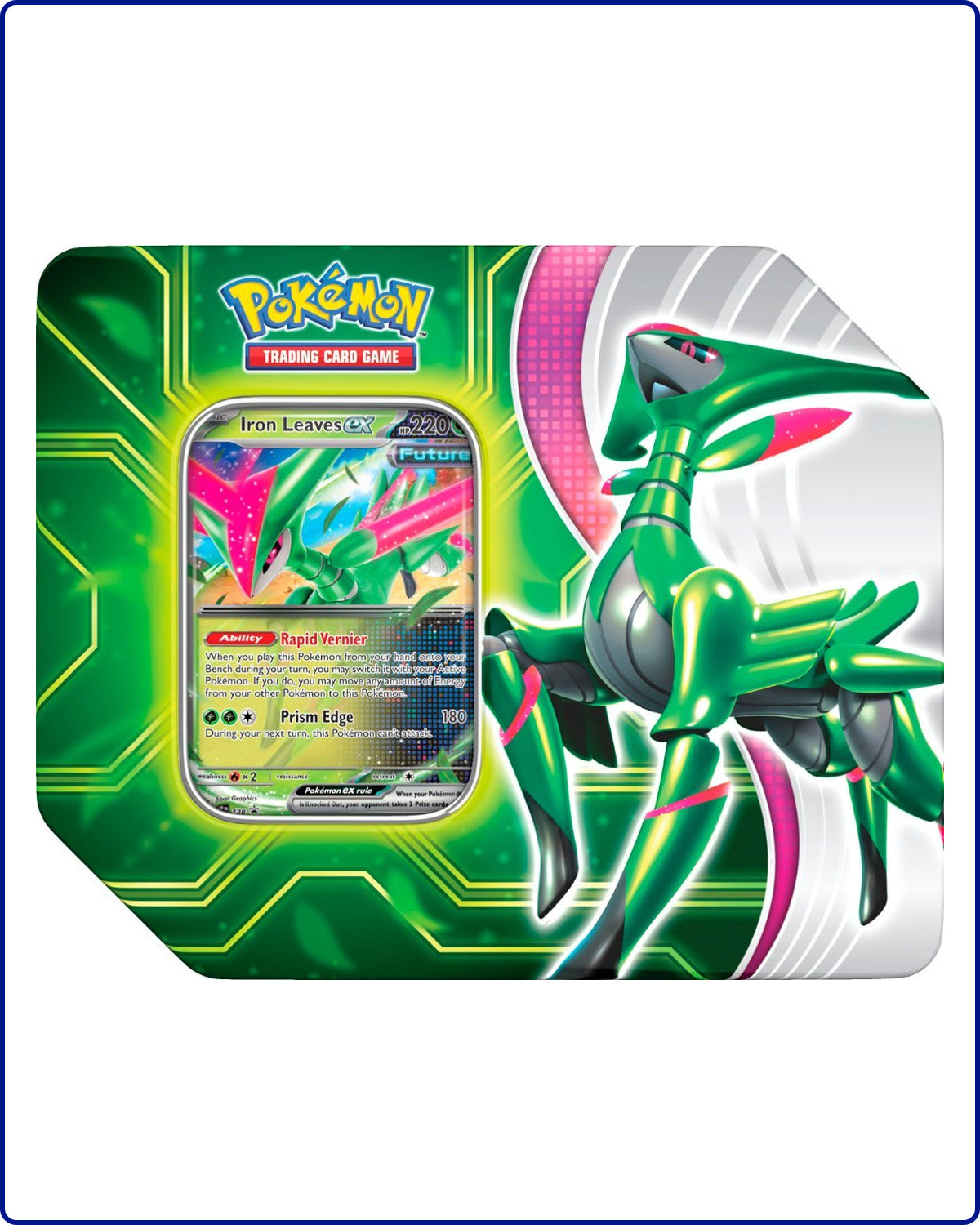 Pokemon Paradox Clash Tin Iron Leaves ex