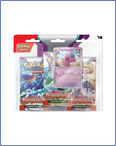 Pokemon SV2 Paldea Evolved 3 pack blister Tinkatink