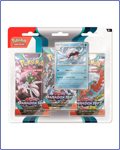Pokemon SV4 Paradox Rift 3pk Blister Cetian