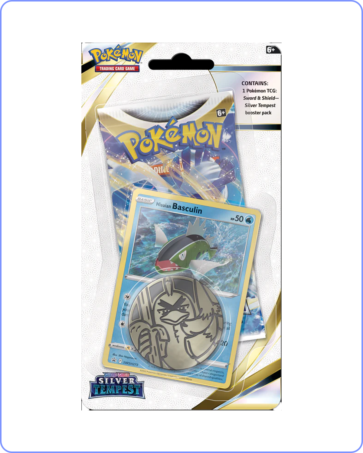 Pokemon SWSH12 Silver Tempest Checklane Blister Basculin
