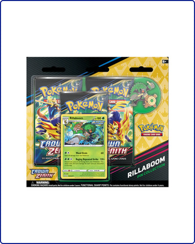 Pokemon Crown Zenith Pin Collection Rillaboom