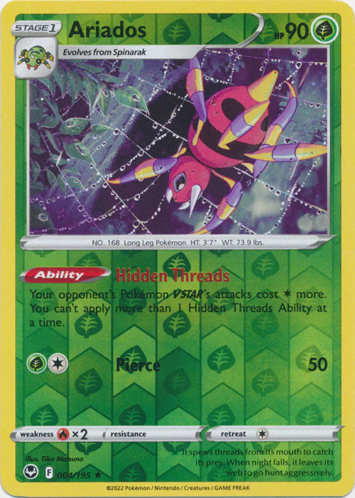 Ariados - 004/195 - Holo Rare - Reverse Holo – Jo's PokeStop