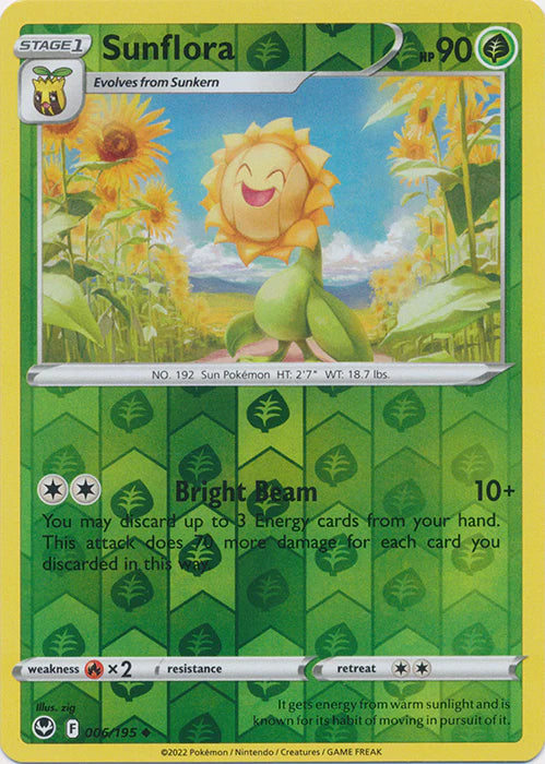 Sunflora - 006/195 - Uncommon - Reverse Holo