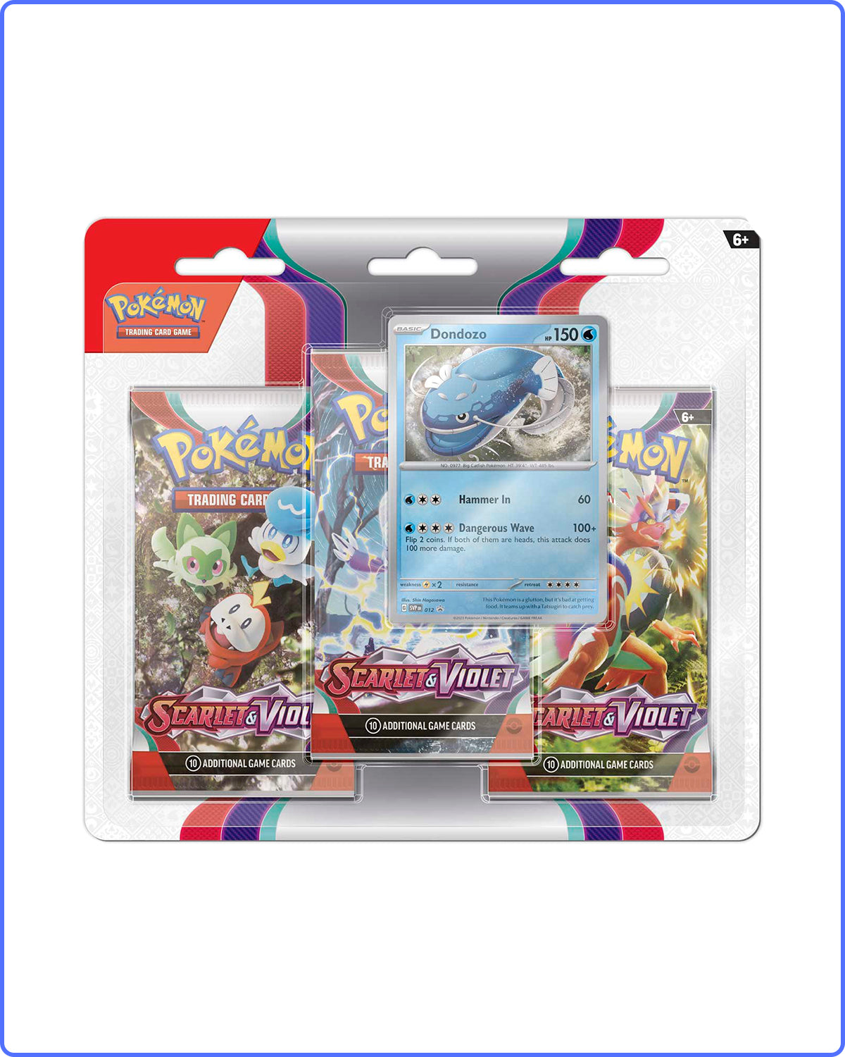 Pokemon Scarlet & Violet Dondozo 3 Pack Blister