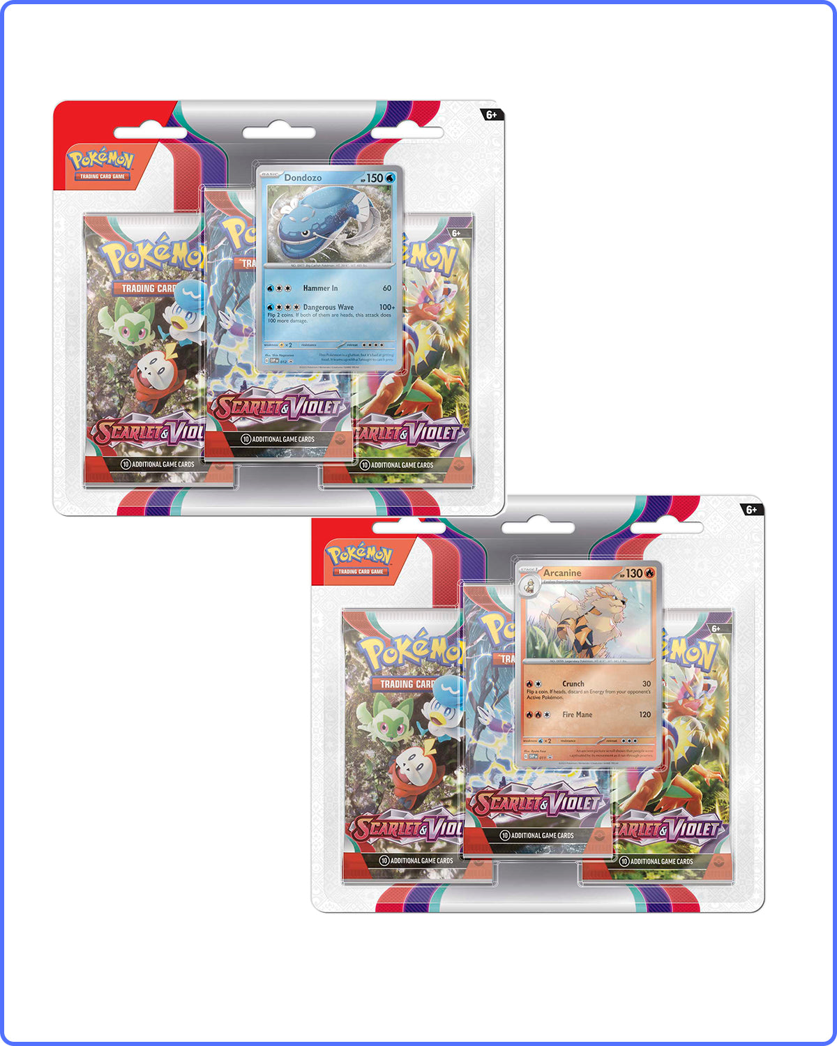 Pokemon Scarlet & Violet 3 Pack Blister Bundle