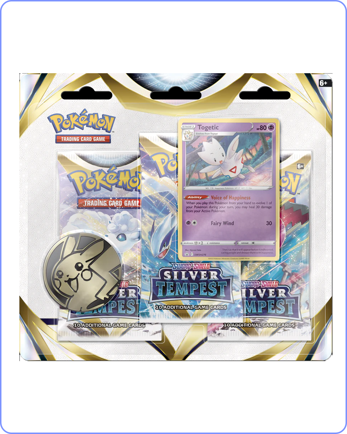 Pokémon SWSH12 Silver Tempest Togetic 3-Pack Blister