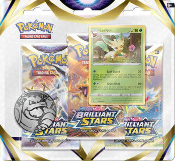 Pokemon - Brilliant Stars - Leafeon 3 Pack Blister
