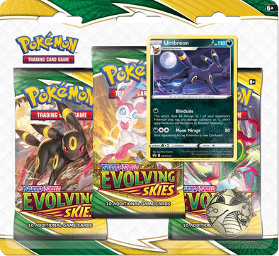 Pokémon Evolving Skies Umbreon 3 Pack Blister