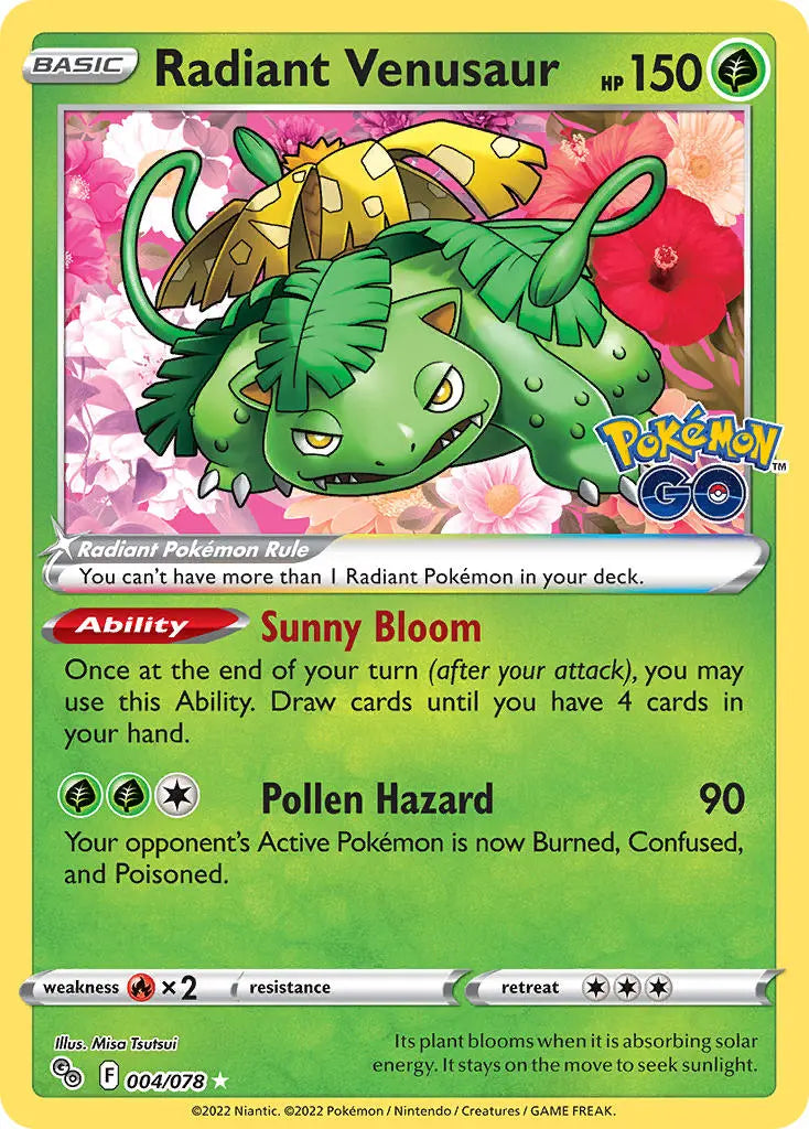 RADIANT VENASAUR - 004/078 - RARE RADIANT