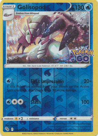 Golisopod - 026/078 - Holo Rare - Reverse Holo
