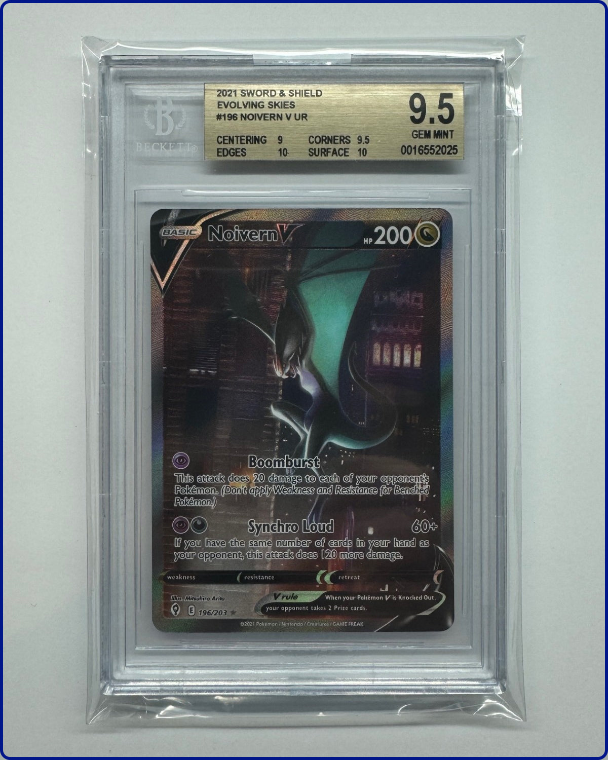 2021 Evolving Skies #196 Noivern V UR - BGS 9.5