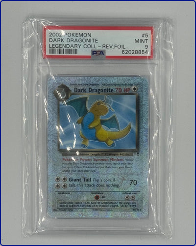 2002 pokemon Dark Dragonite - REV.FOIL Legendary Collection Graded PSA 9