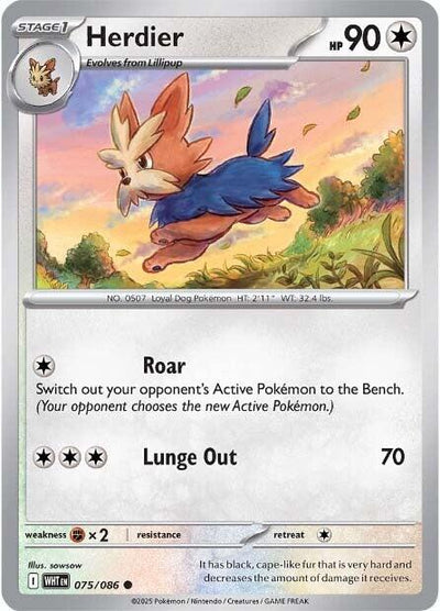 Herdier (075/086) [Scarlet & Violet: White Flare]