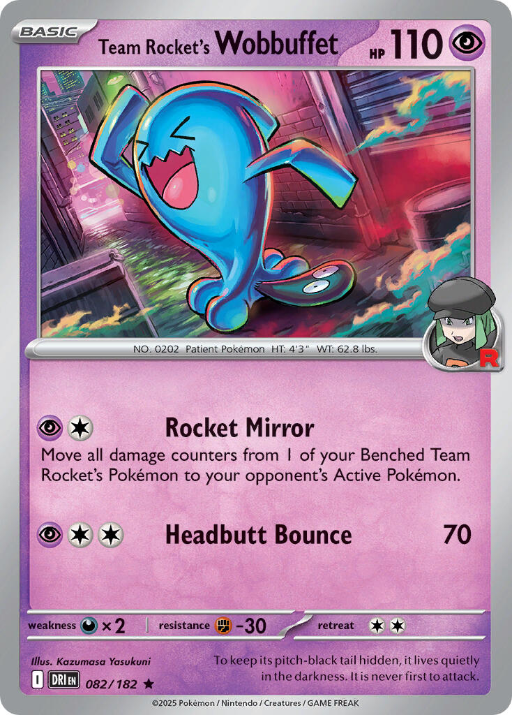 Team Rocket's Wobbuffet (082/182) (Deck Exclusive) [Scarlet & Violet: Destined Rivals]