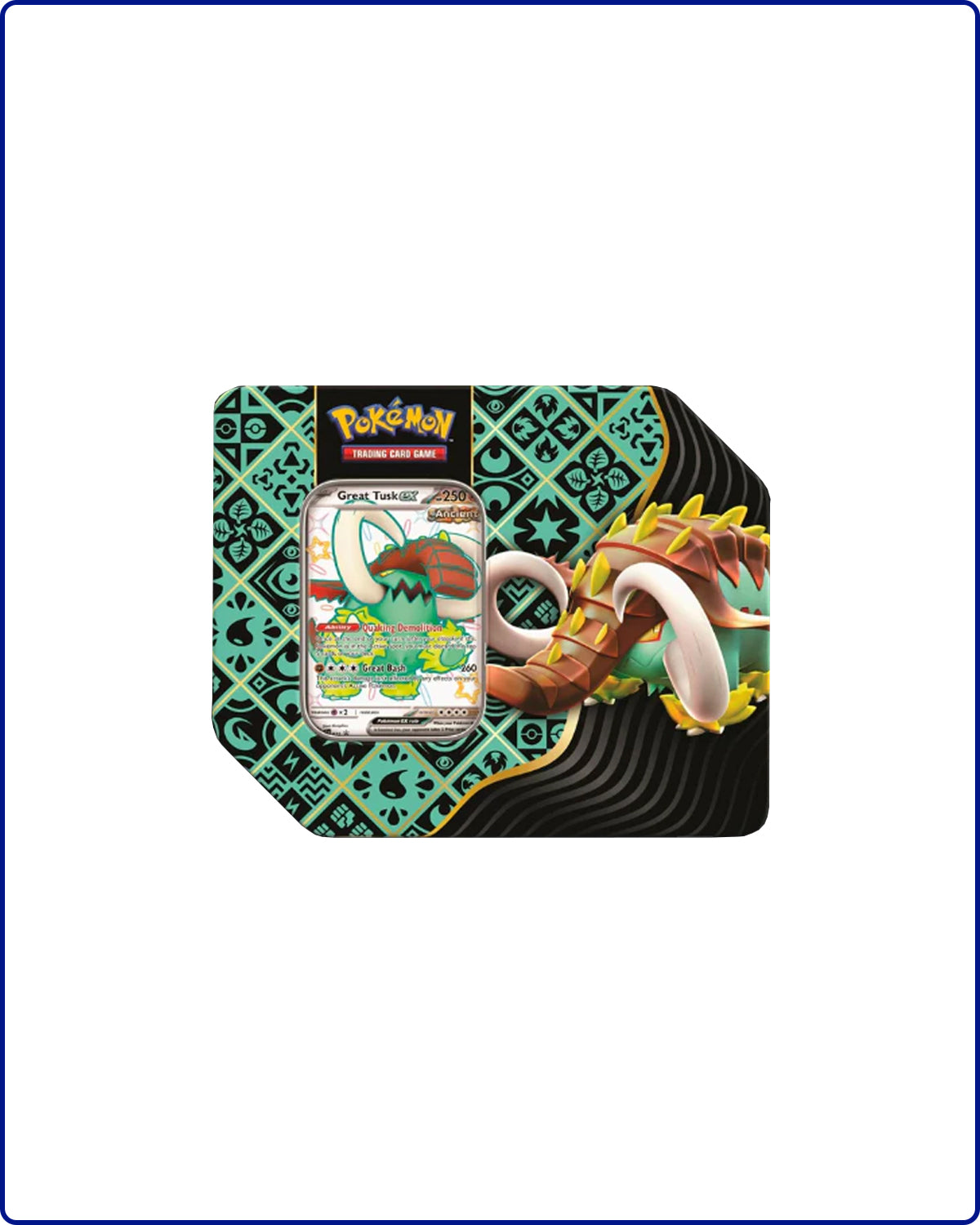 Pokemon SV Paldean Fates Tin  Great Tusk