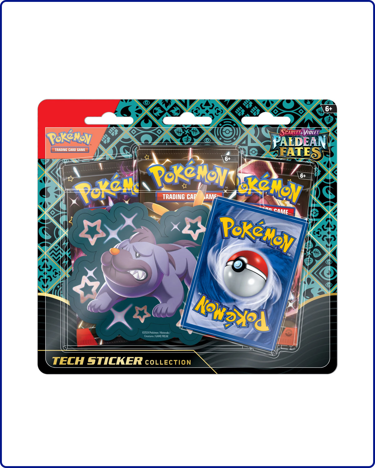 Pokemon SV4.5 Paldean Fates Tech Sticker Collection Maschiff