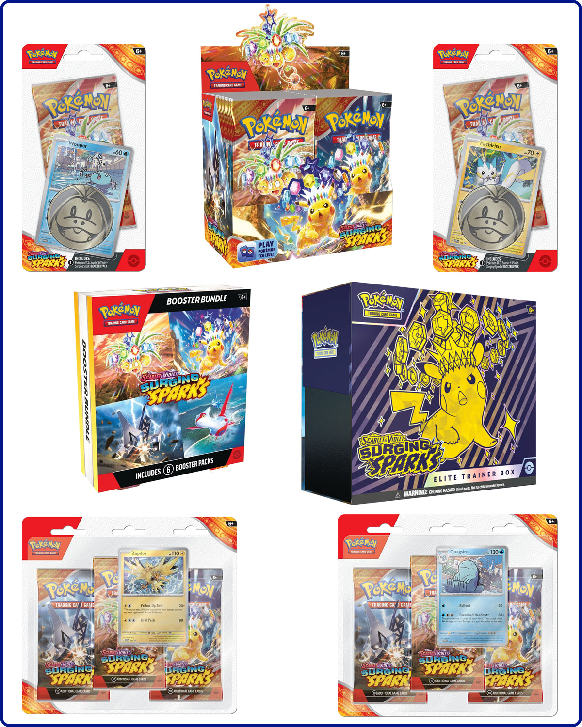 Pokemon SV8 Surging Sparks Bundle 