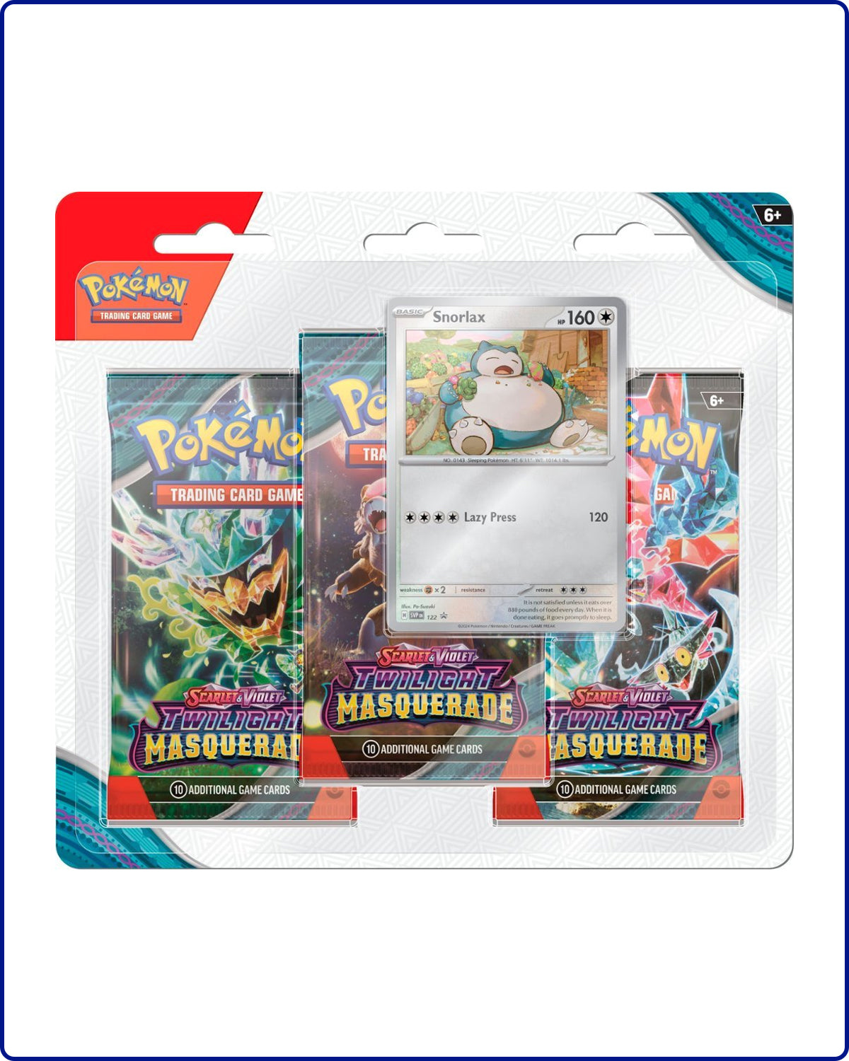 Pokemon SV6 Twilight Masquerade 3pk Blister Snorlax