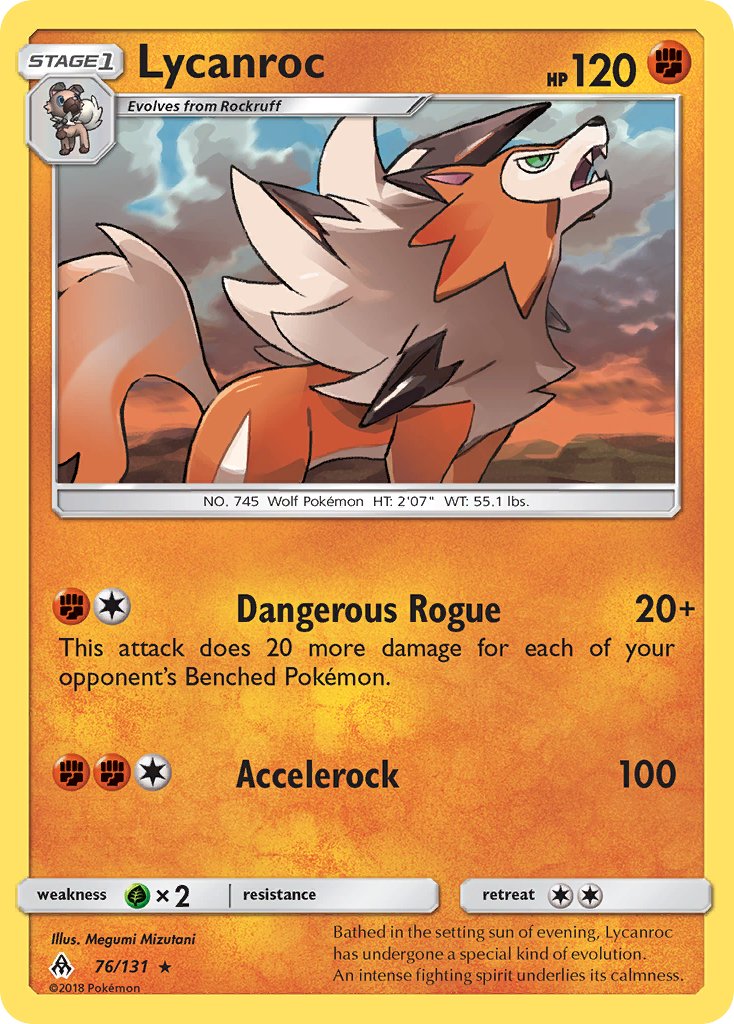 Lycanroc (76/131) (Theme Deck Exclusive) [Sun & Moon: Forbidden Light]