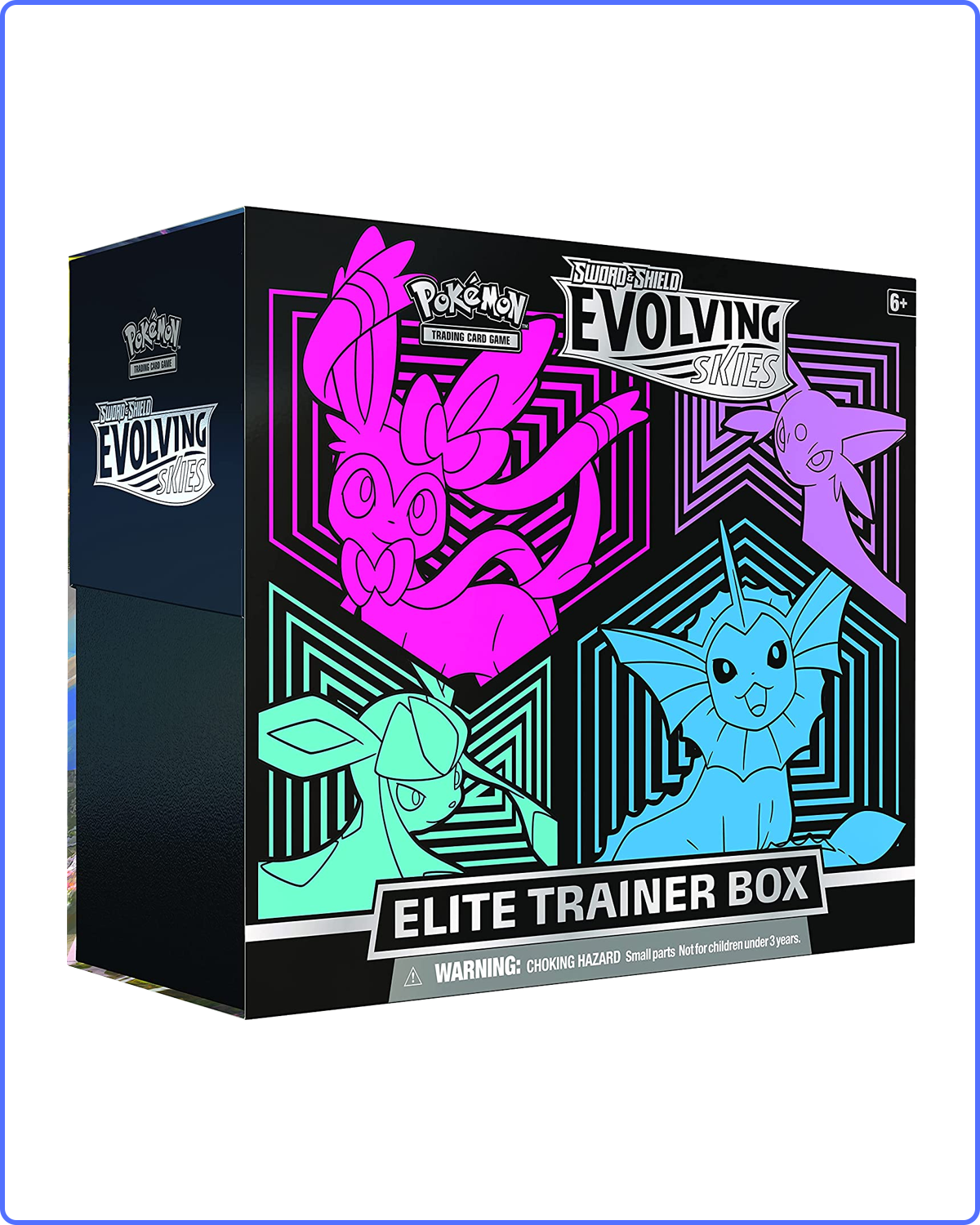 Pokémon SWSH7 Evolving Skies Elite Trainer Box SYLVEON, VAPOREON, GLACEON, AND ESPEON