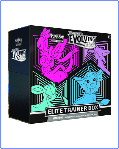 Pokémon SWSH7 Evolving Skies Elite Trainer Box SYLVEON, VAPOREON, GLACEON, AND ESPEON