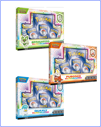 Pokemon Paldea Collection Sprigatito, Fuecoco, and Quaxly (3 set)