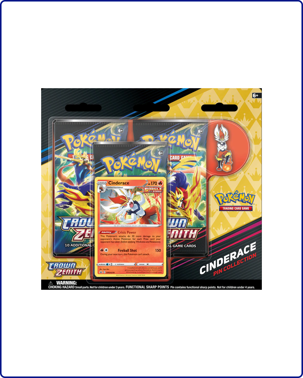 Pokemon Crown Zenith Pin Collection Cinderace