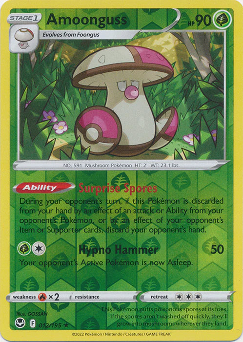 Amoonguss - 012/195 - Rare - Reverse