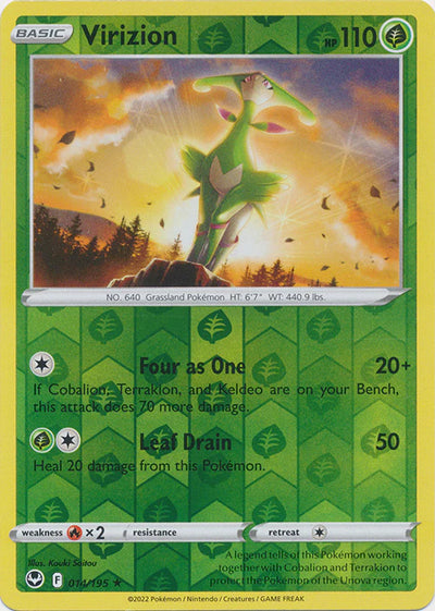 Virizion - 014/195 - Rare - Reverse Holo