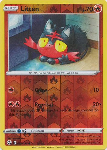 Litten - 030/195 - Common - Reverse Holo