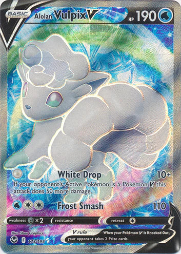 Alolan Vulpix V - 173/195 - Full Art Ultra Rare