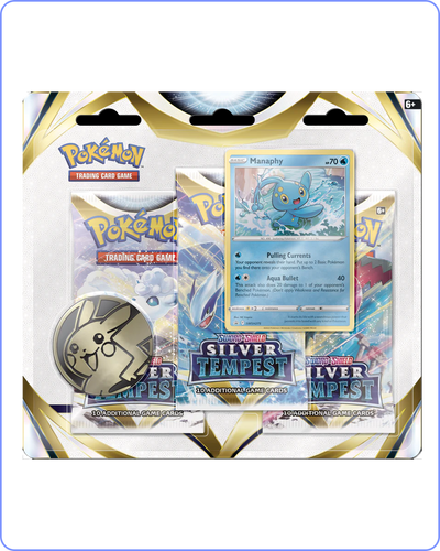 Pokémon SWSH12 Silver Tempest Manaphy  3-Pack Blister