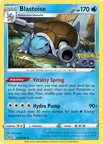 Blastoise - 017/078 - Holo Rare