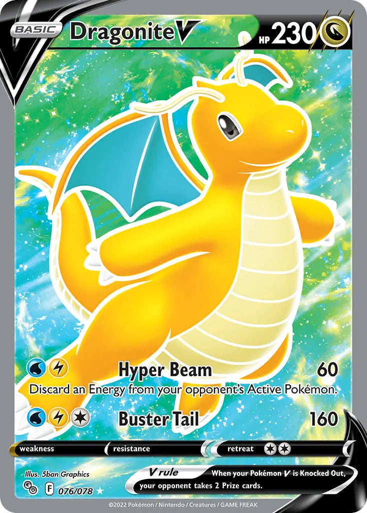 Dragonite V - 076/078 - Full Art Ultra Rare